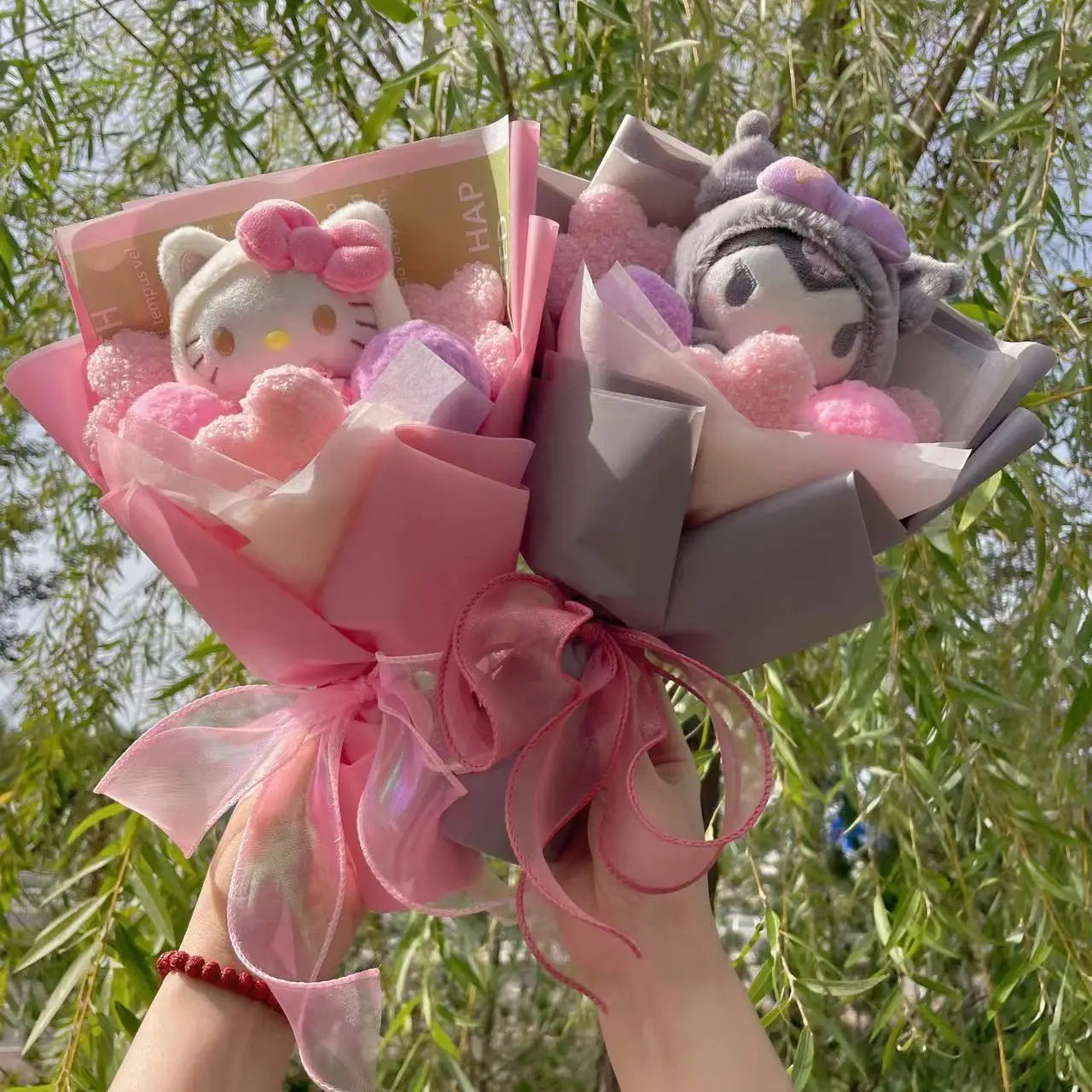 Kawaii künstliche Blumen Bouquet mit Softtoy