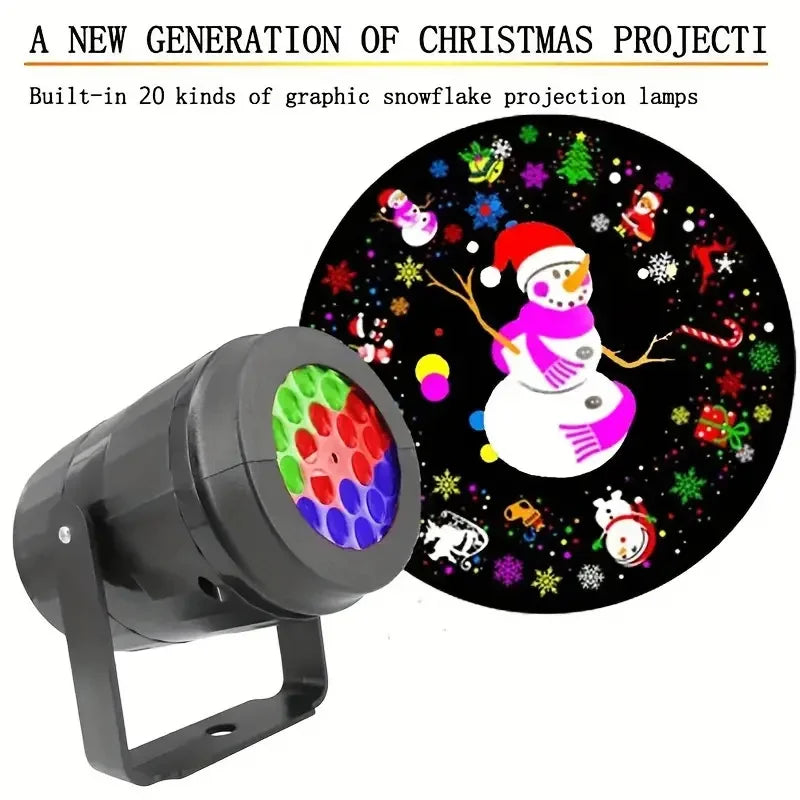 LED Weihnachten Projektor Lampe mit 16 Mustern und 360° drehbar