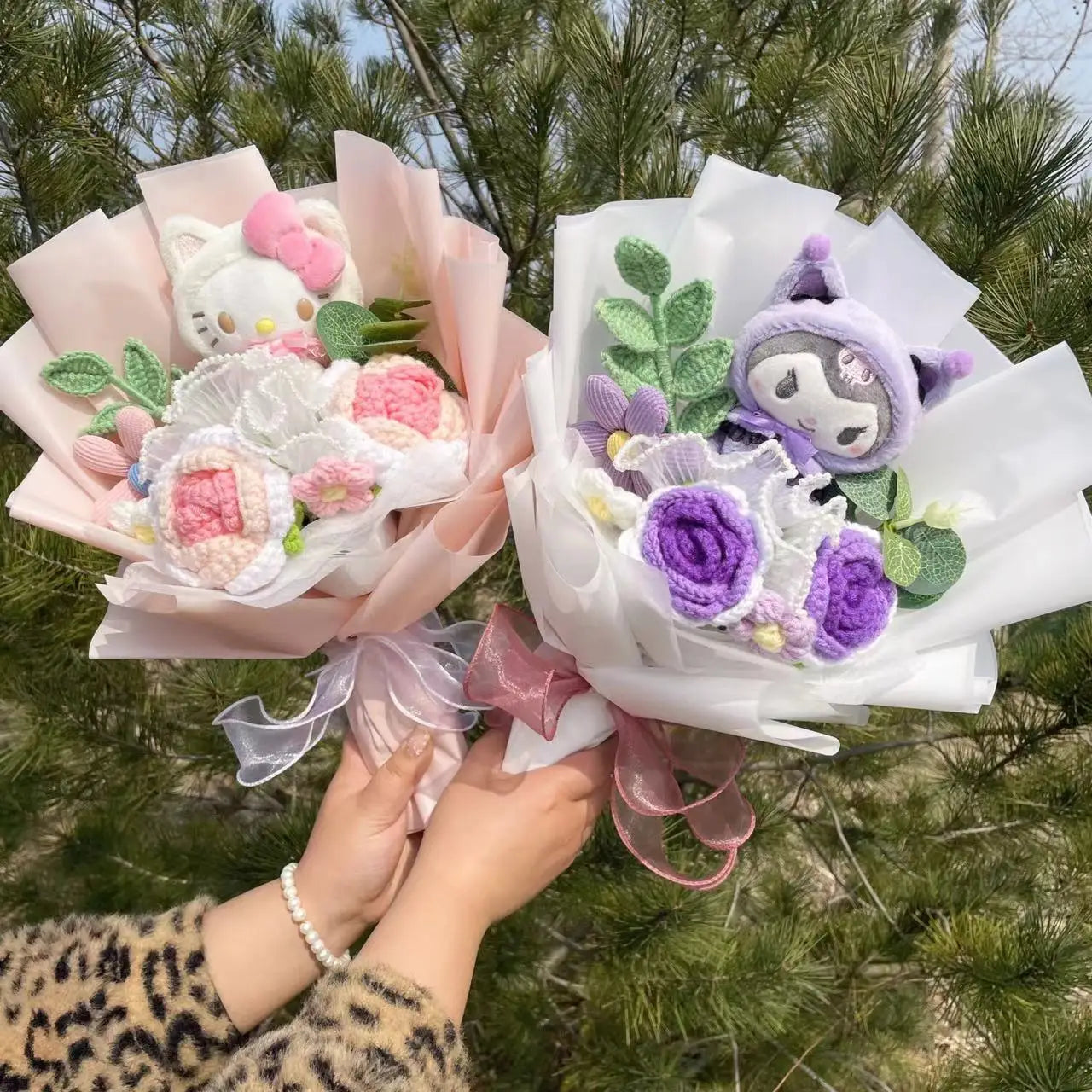 Kawaii künstliche Blumen Bouquet mit Softtoy