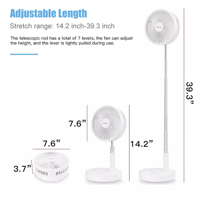 Einstellbarer Standventilator mit großer Kapazität und Unterstützung von vier Geschwindigkeiten für den Tischventilator mit Fernbedienung