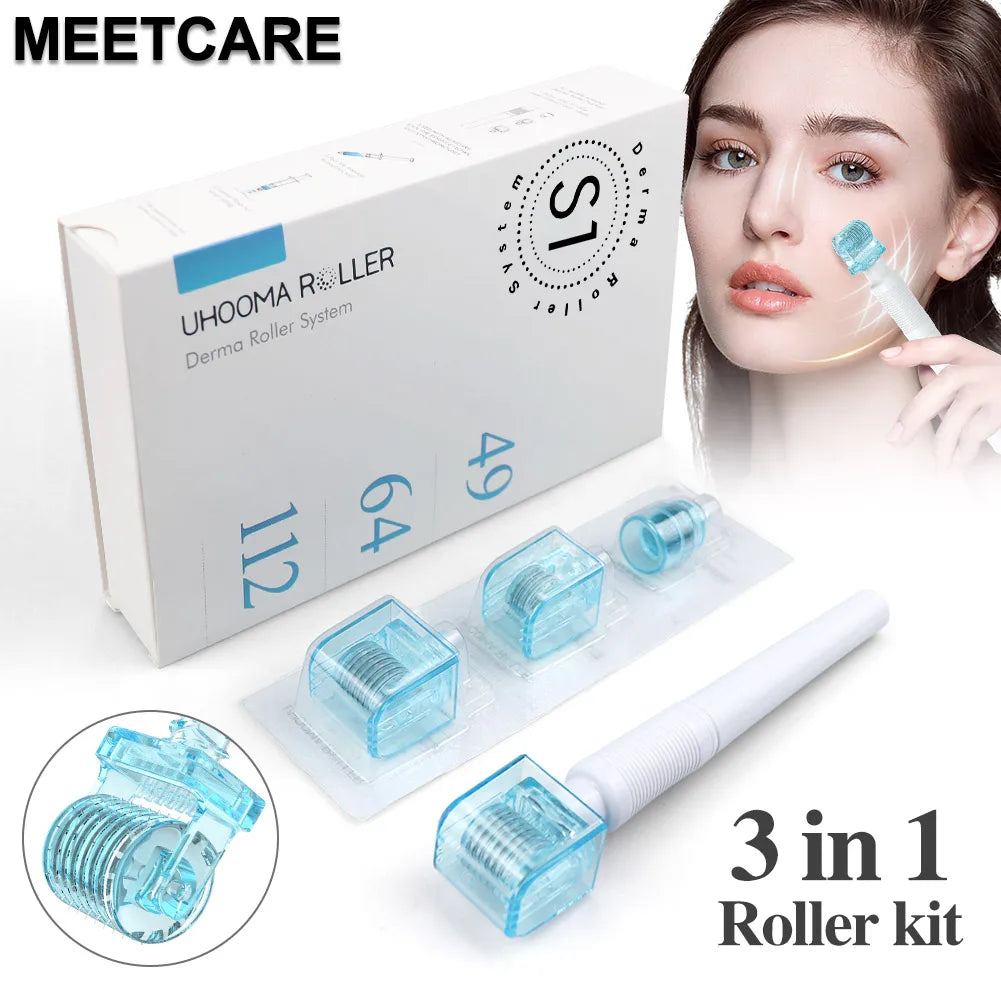 3in1 Derma Roller mit 49Pin | 64Pin | 112Pin für Hydration und dunkle Hautflecken