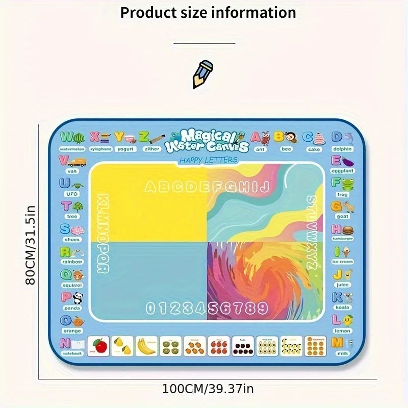 100x80CM magische Wasserzeichenmatte mit wieder verwendbaren magischen Stiften für Kinder